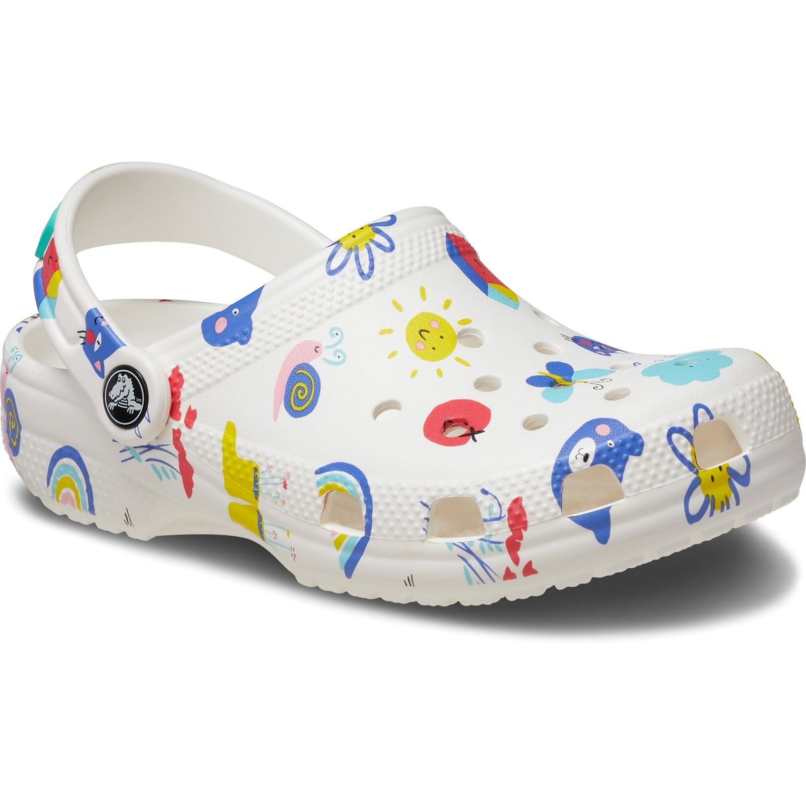 Crocs Classic Graphic Thermoplastique Blanc/multicolore Mocassins