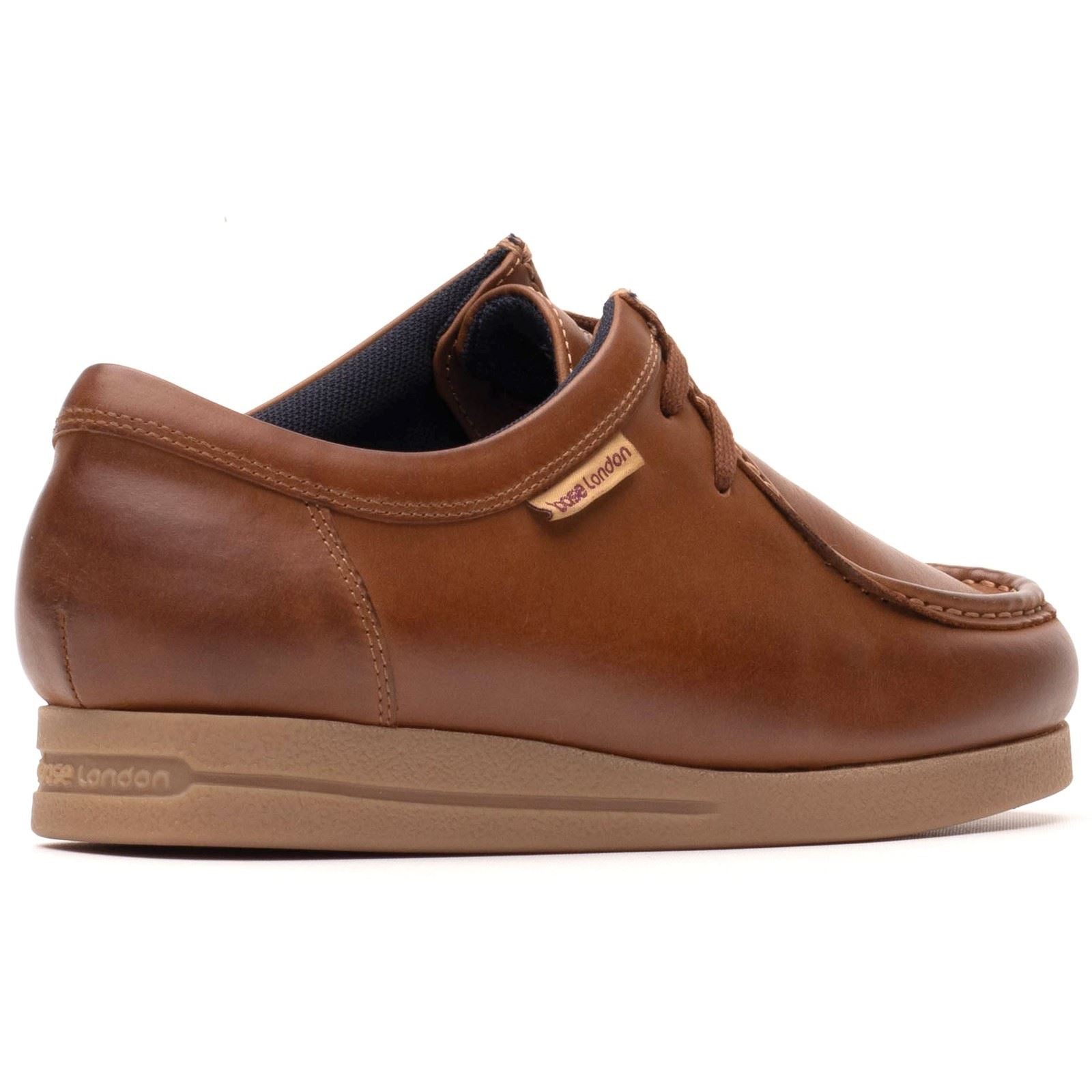Base London Koko Chaussures Moccasins En Cuir Pour Hommes Tan