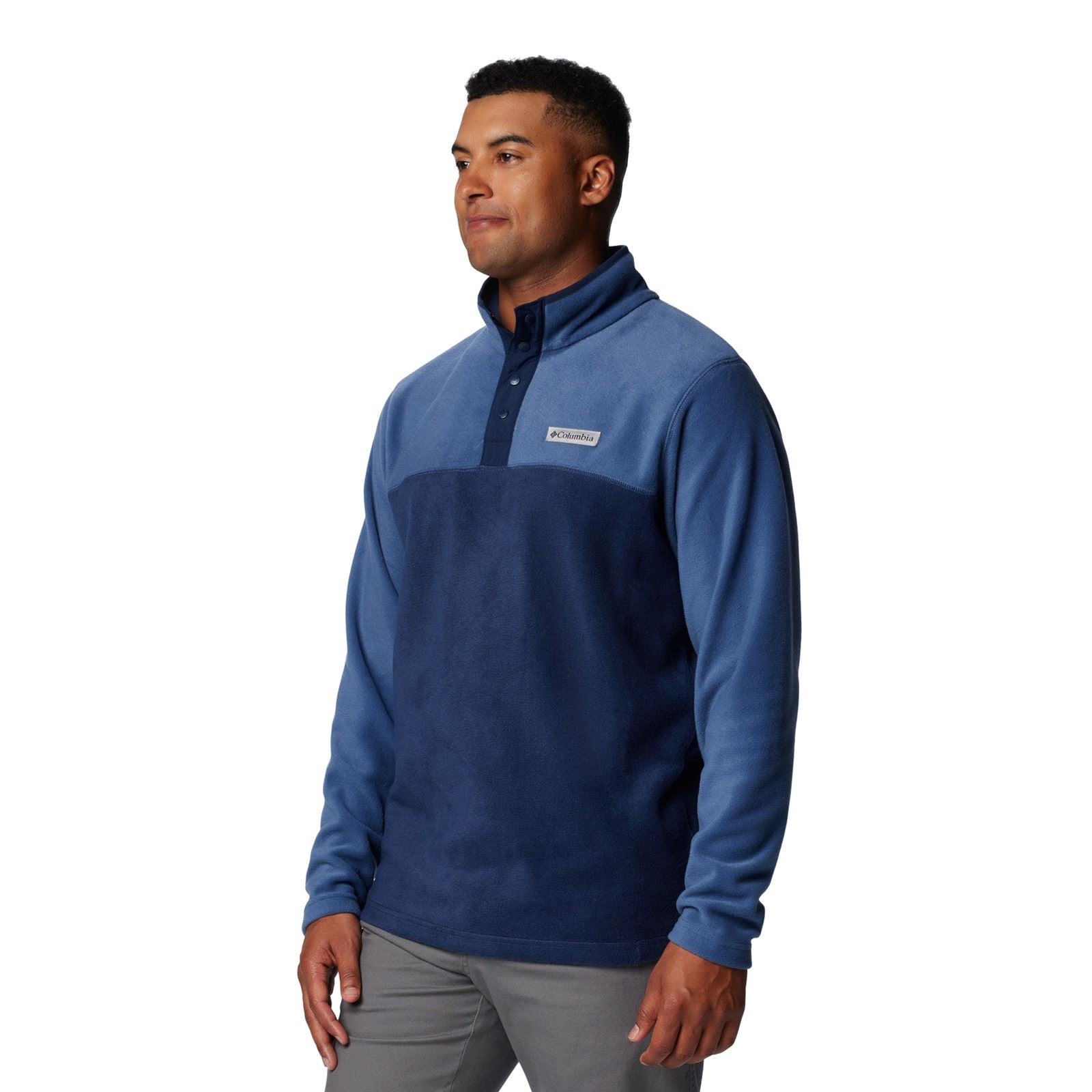 Columbia Steens Mountain Half Snap II Veste En Polaire Bleue Pour Homme
