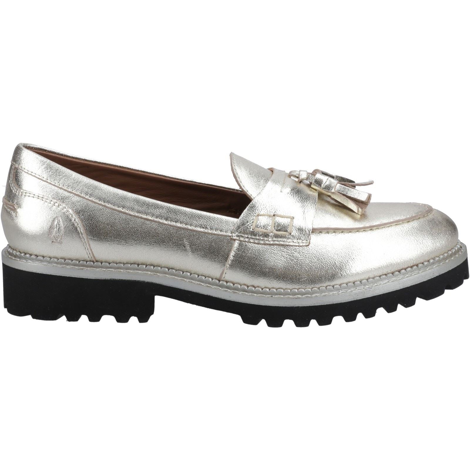 Hush Puppies Ginny Loafer Femmes Suédoises Mocassins Dorés