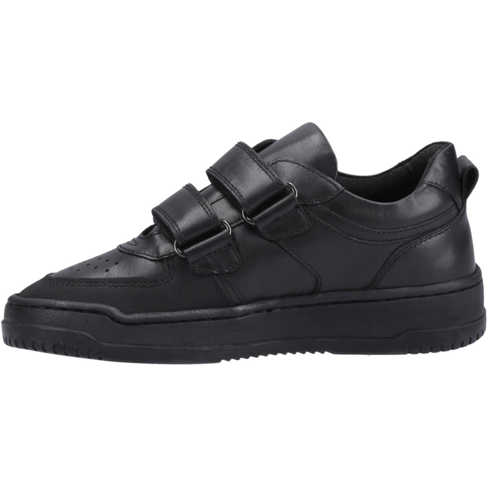 Hush Puppies Daxton Baskets Noires En Cuir Pour Garçons