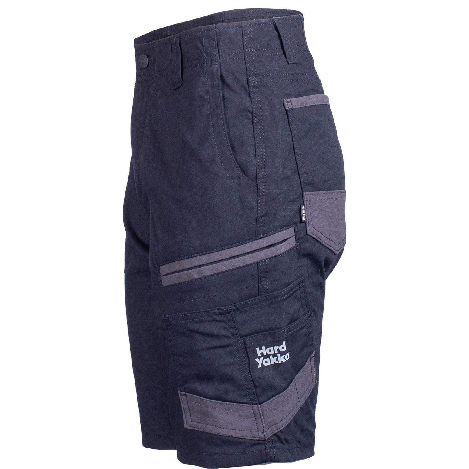 Hard Yakka Raptor Active Shorts Noirs En Coton Pour Femmes, Longueur Genou