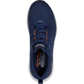 Skechers Edgeride Exxo Baskets Homme En Textile Bleu Marine/Orange