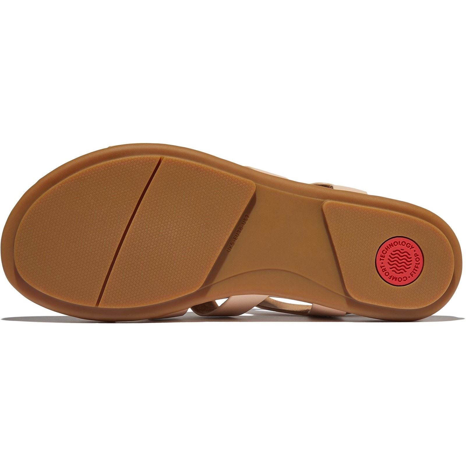 Fitflop Gracie Fisherman Sandales En Cuir Pour Femmes Sable Beige