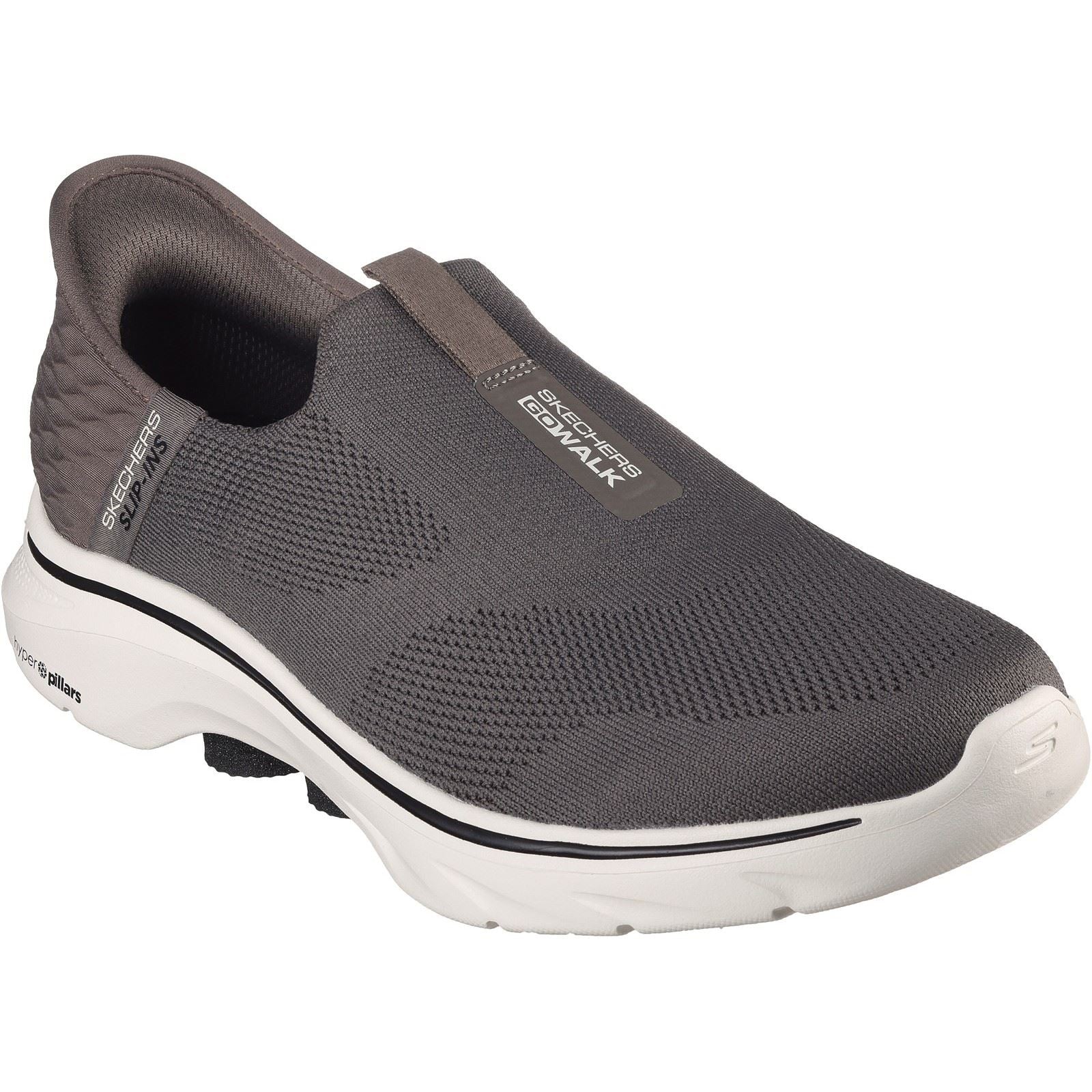 Skechers GO WALK 7 Easy On 2 Chaussures De Sport Marron Pour Hommes En Maille