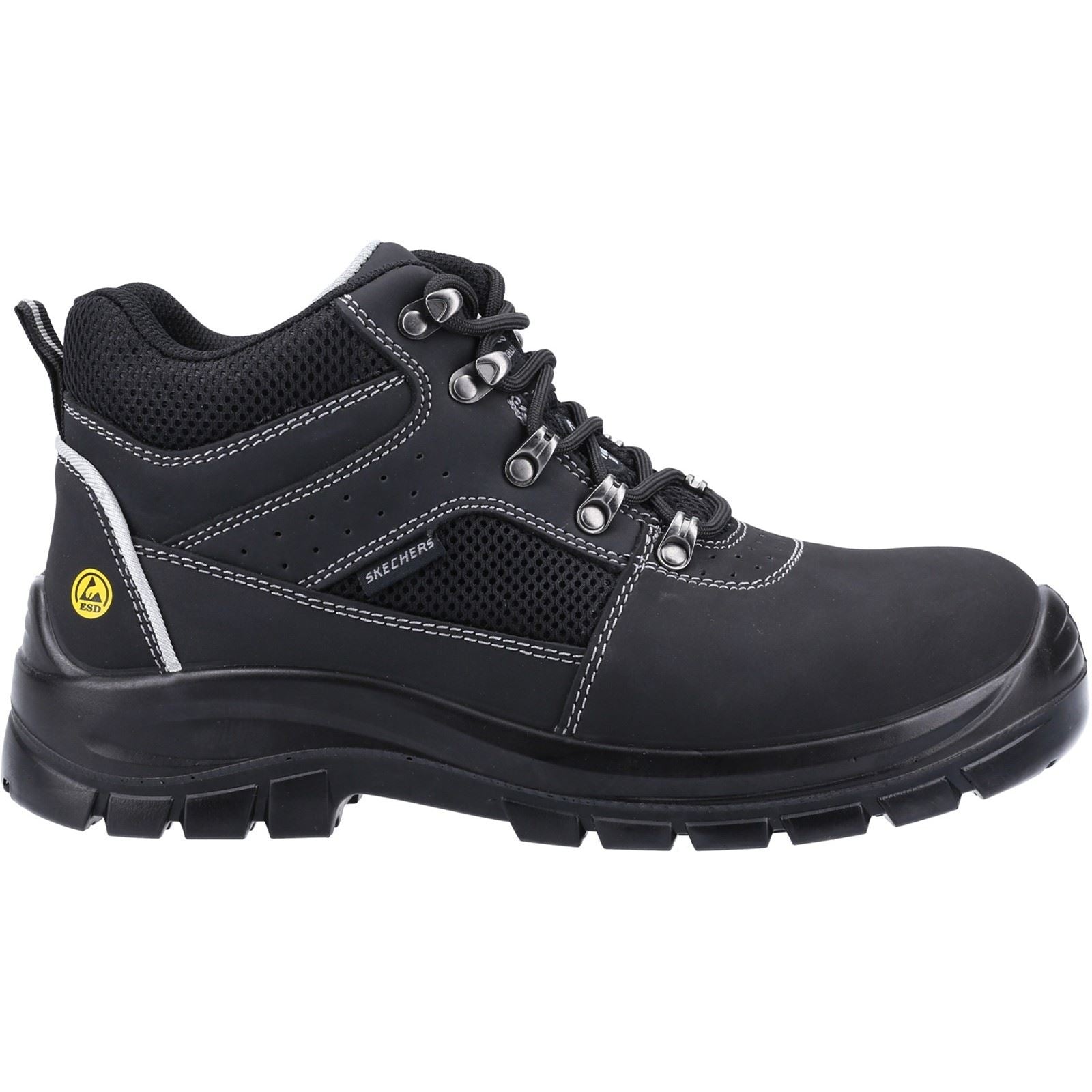 Skechers Workwear Trophus Letic Bottes De Sécurité Noires En Nubuck Pour Homme