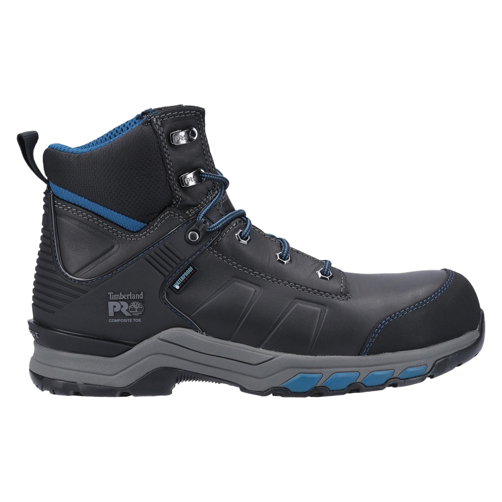 Timberland Pro Bottes De Sécurité En Cuir Noir/Teal Hypercharge Work