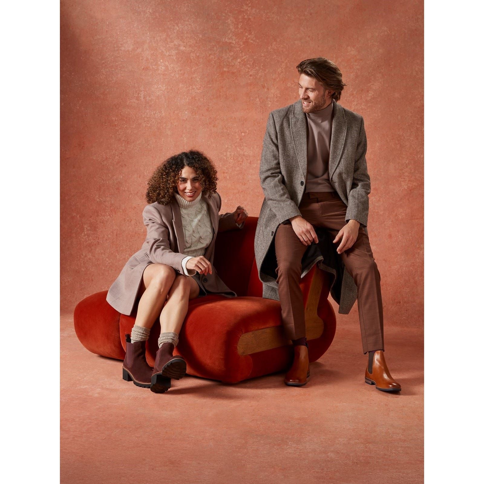 Hush Puppies Russell Bottes En Cuir Pour Homme Couleur Tan