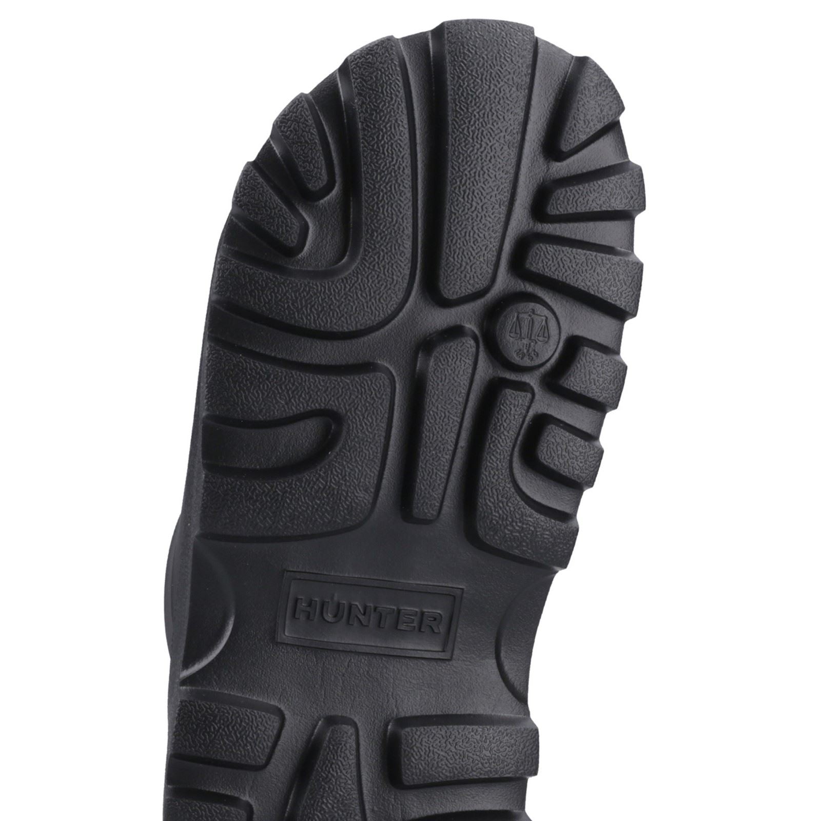 Hunter Moulded Stacked Slider Slides Pour Femmes En Polyester Noir