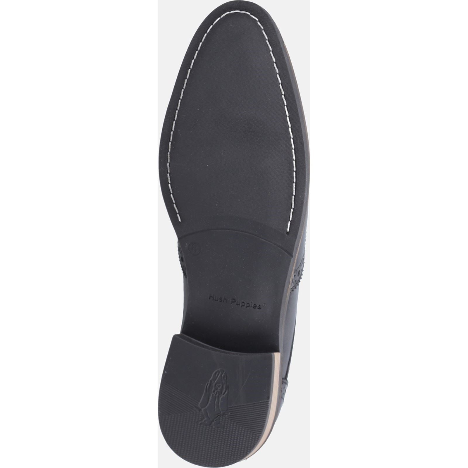 Hush Puppies Dustin Brogue Chaussures Richelieu Noires En Cuir Pour Hommes