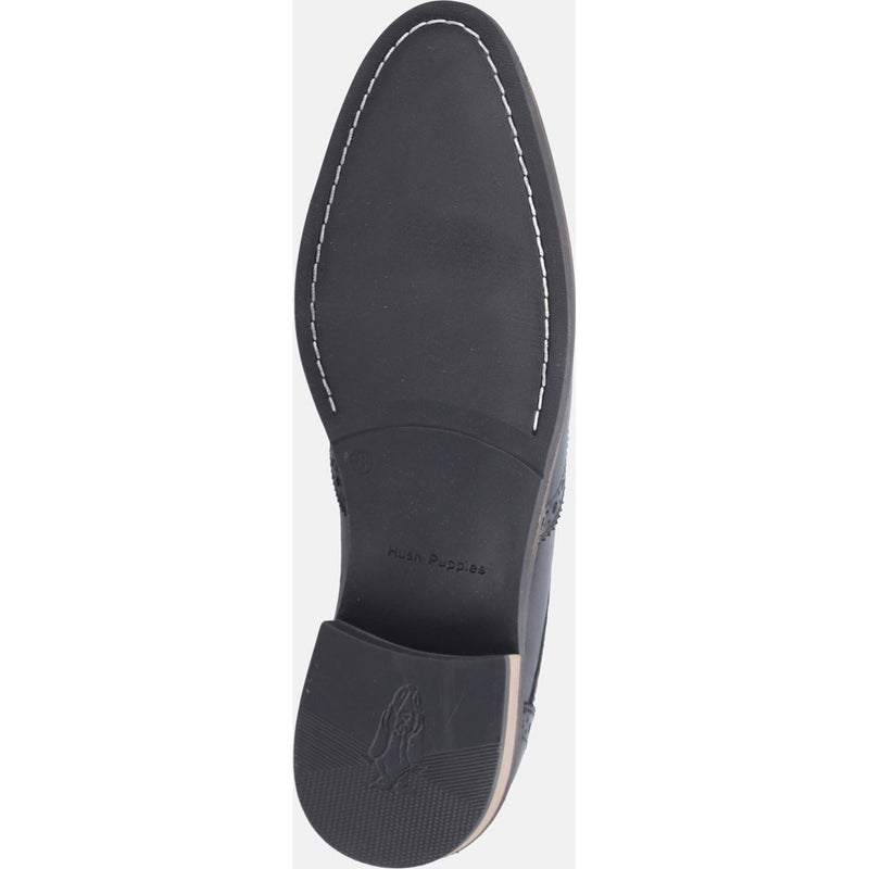 Hush Puppies Dustin Brogue Chaussures Richelieu Noires En Cuir Pour Hommes