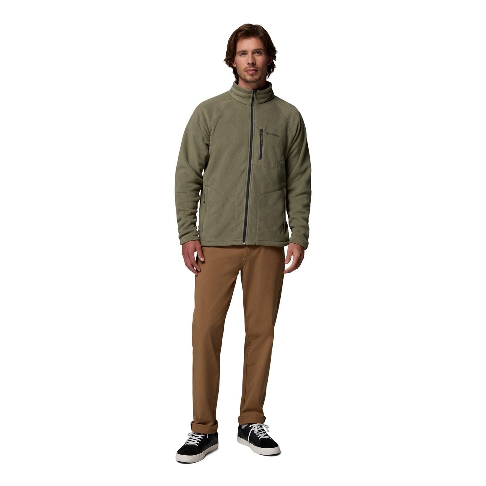 Columbia Fast Trek II Full Zip Veste En Polaire Verte Pour Homme