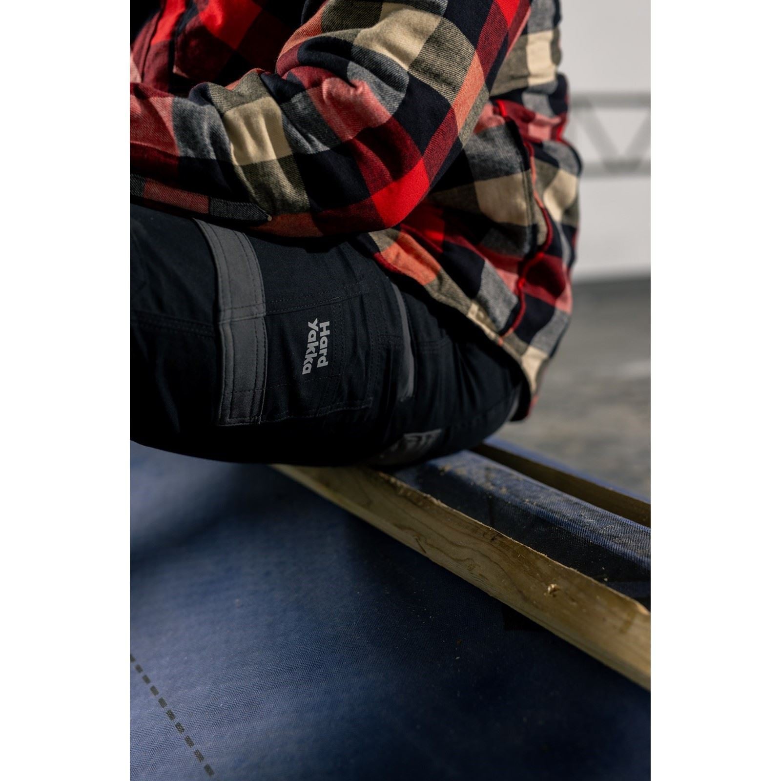 Hard Yakka Raptor Active Pantalons Noirs En Coton Pour Hommes - Extérieur