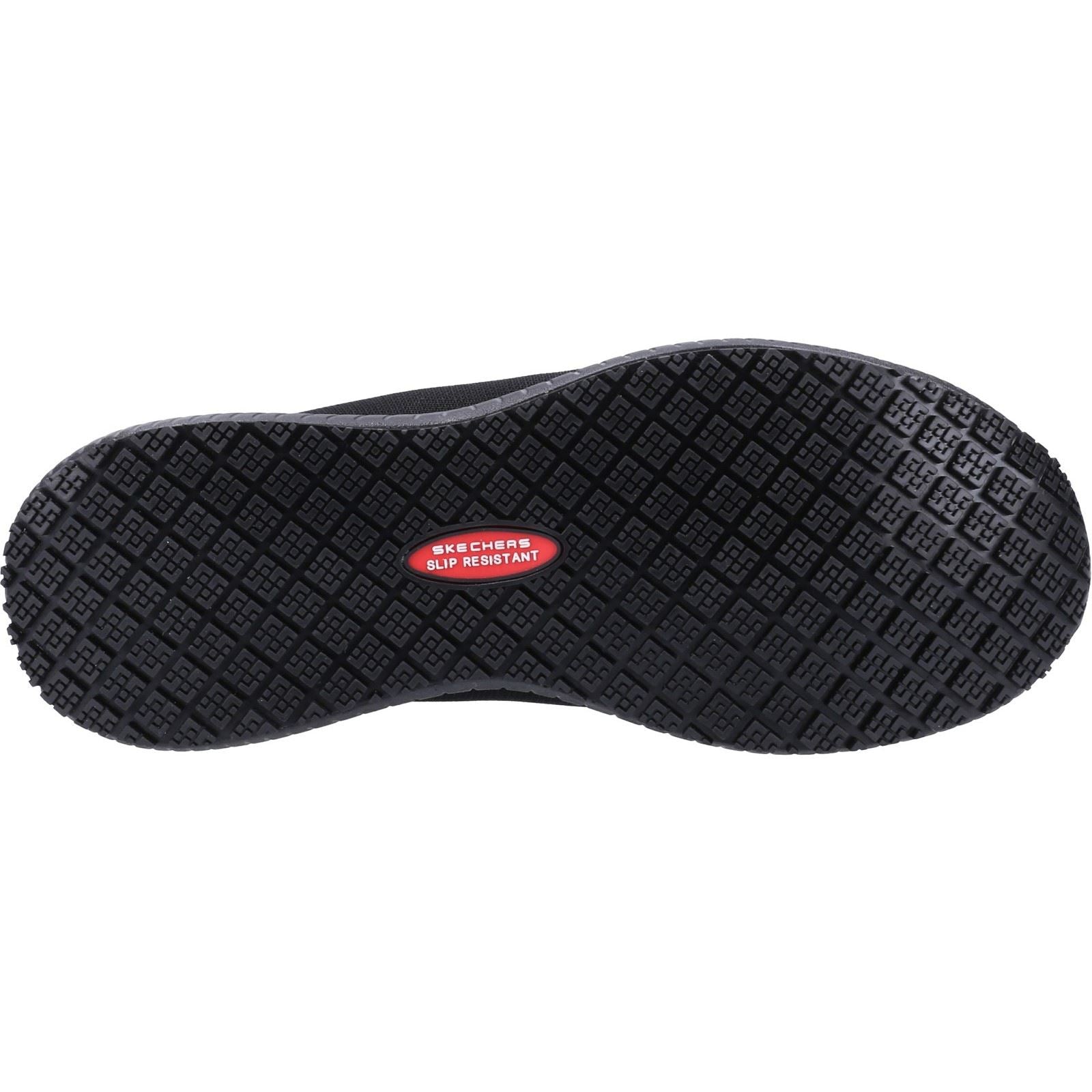 Skechers Workwear Squad Sr Wide Baskets De Sécurité Noires En Textile Pour Femmes