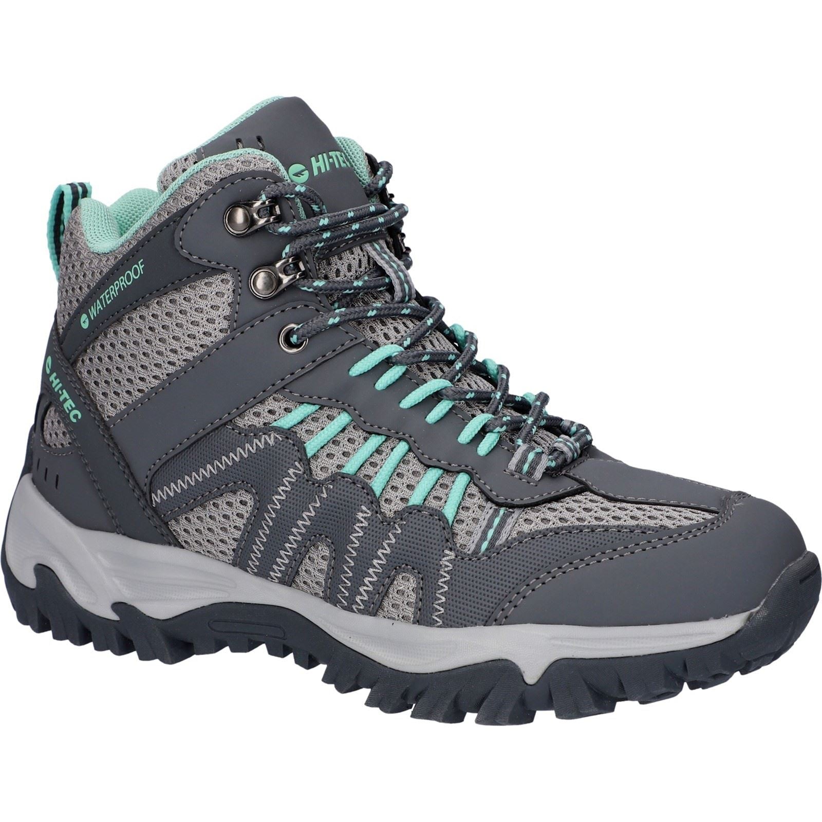 Hi-Tec Jaguar Mid Bottes De Randonnée Pour Femmes En Polyester Gris Anthracite/Graphite/Gris Frais