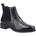 Hush Puppies Sammie Bottes Plates Chelsea Noires En Cuir Pour Femmes