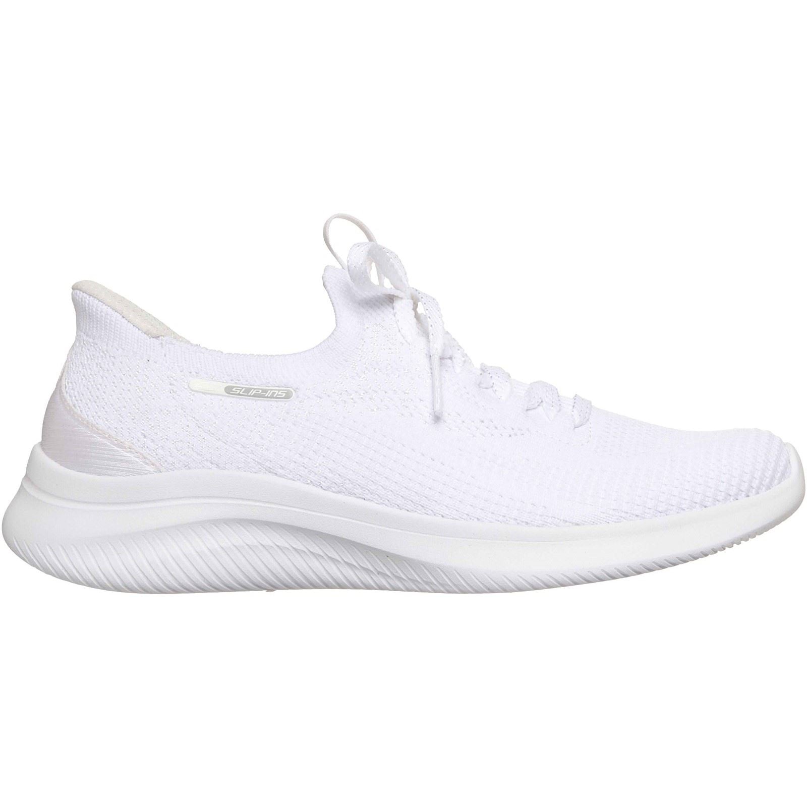 Skechers Ultra Flex 4.0 Baskets Blanches En Textile Pour Femmes