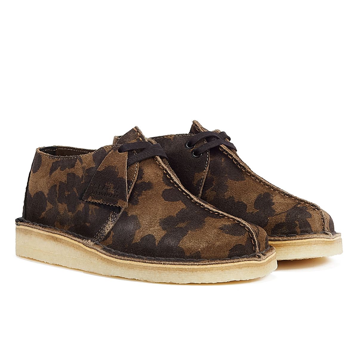 Clarks Originals Desert Trek Floral Noir/Kaki Pour Femmes