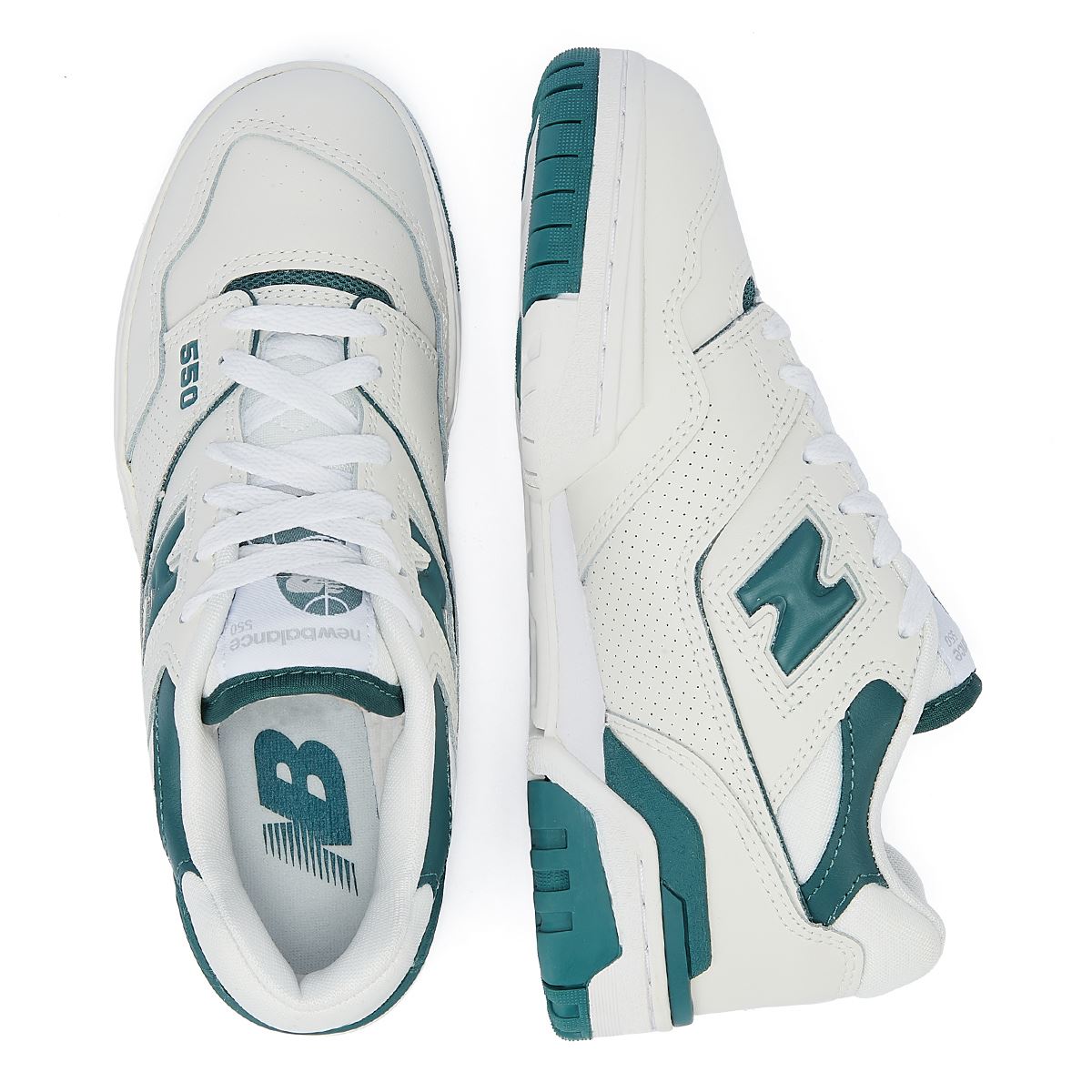 New Balance 550 Baskets Blanches/Vertes Pour Femmes