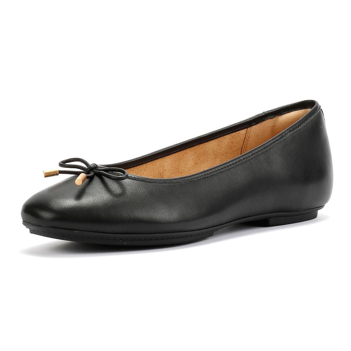FitFlop Delicato Flats En Cuir Pour Femmes, Noir