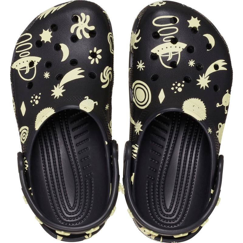 Crocs Classic Graphic Mocassins Noirs En Thermoplastique