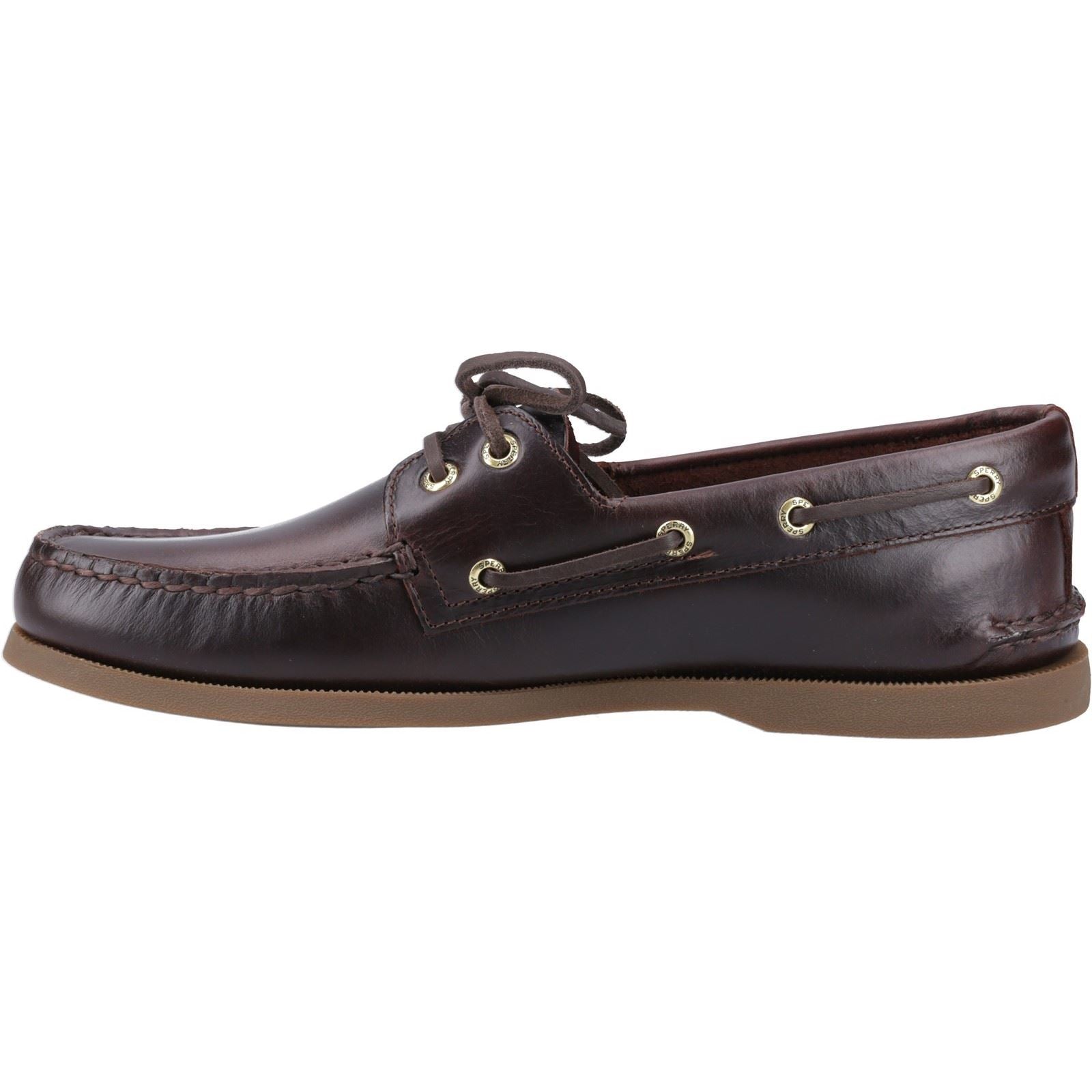 Sperry Authentic 2 Eye Chaussures Bateau Pour Hommes En Cuir Couleur Amaretto