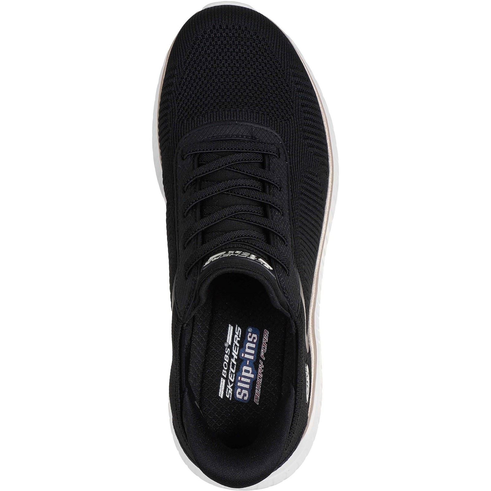 Skechers BOBS Sport Squad Chaos Baskets Noires/Or De Femme En Textile