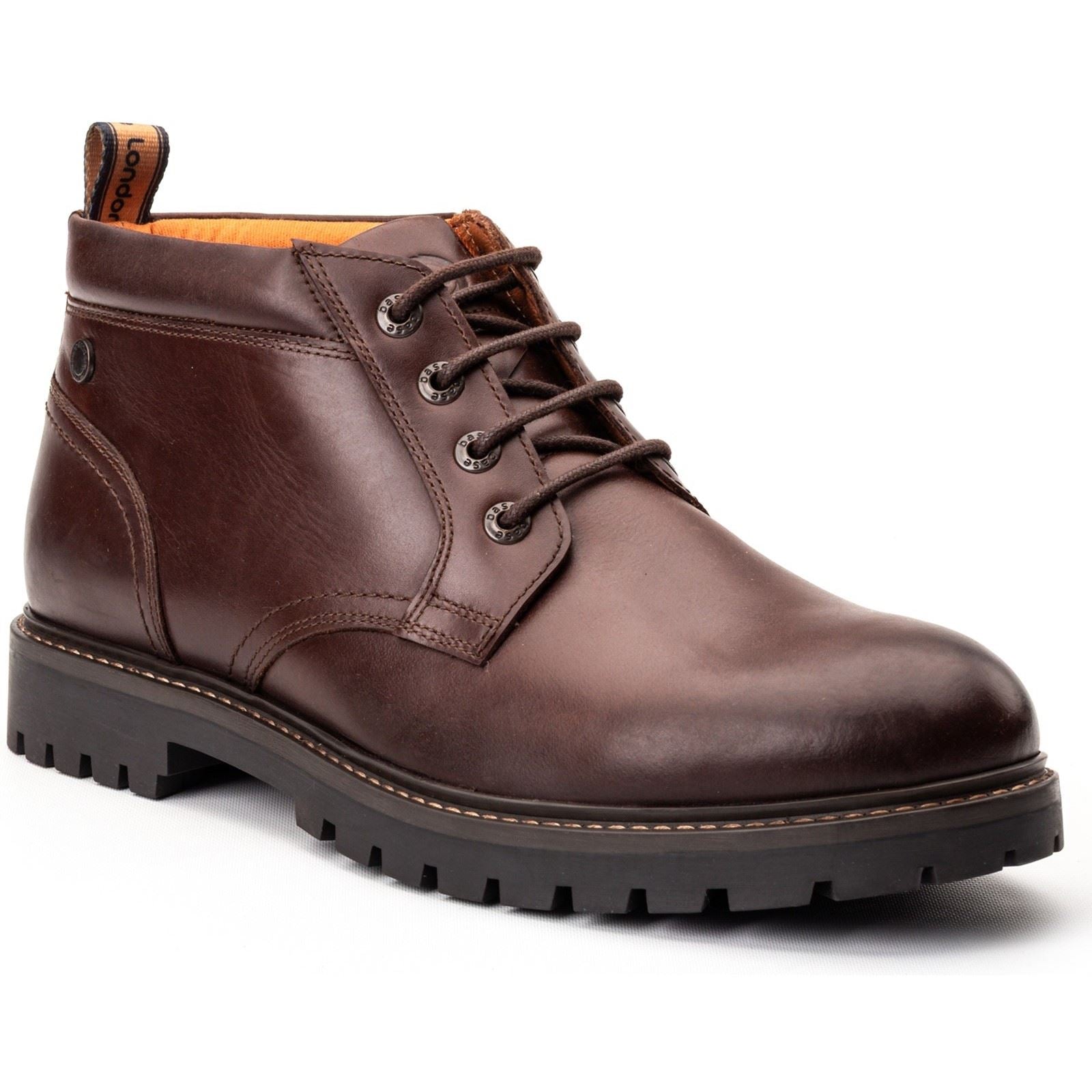 Base London Cobalt Bottes De Cheville Pour Homme En Cuir Marron
