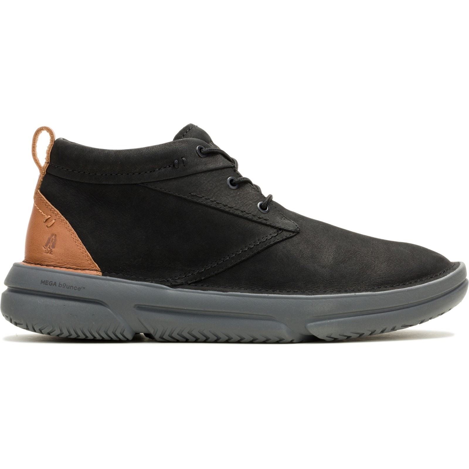 Hush Puppies Baylor Bottes En Cuir Noires Pour Hommes