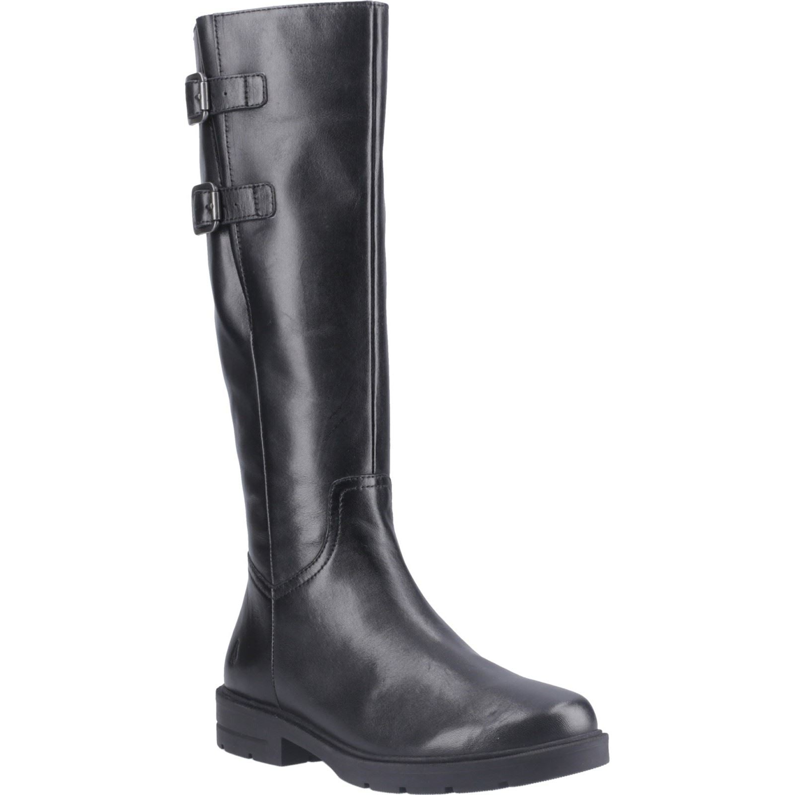Hush Puppies Tallulah Bottes Noires En Cuir Pour Femmes