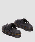 Dr. Martens Raine Athena Slides Pour Femmes En Cuir Noir