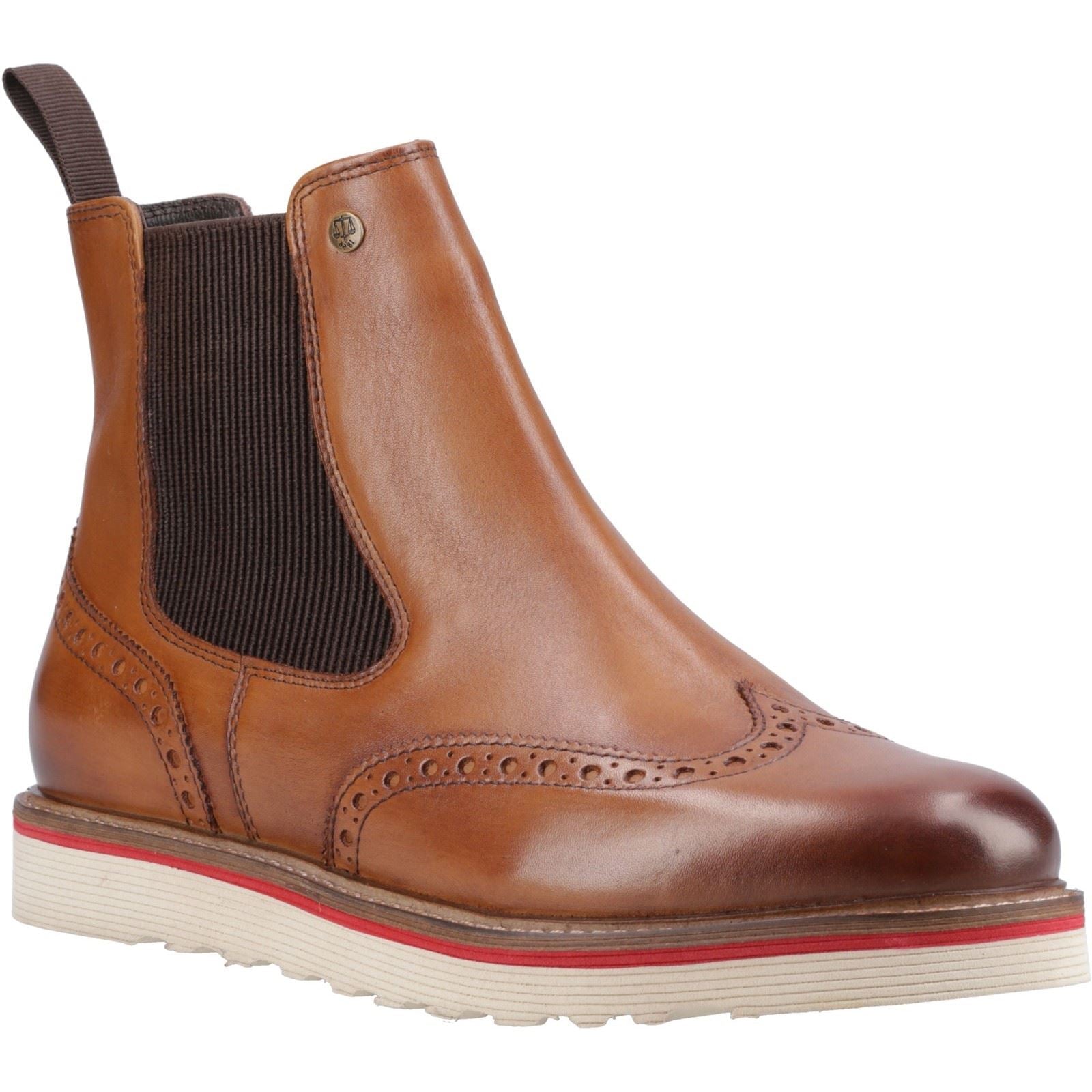Hunter Orkney Brogue Dealer Boot Chaussures De Cheville Pour Homme En Cuir Beige