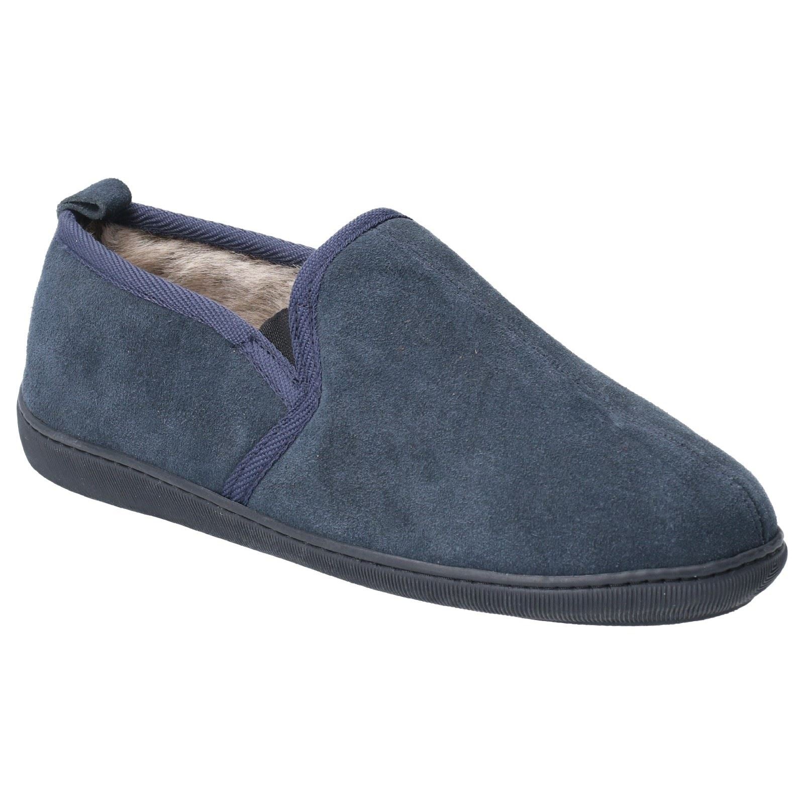 Hush Puppies Arnold Chaussons En Daim Pour Hommes, Bleu Marine