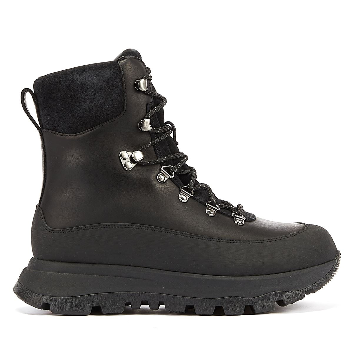 FitFlop Bottes Noires En Cuir Pour Femme Neo D-Hyker.