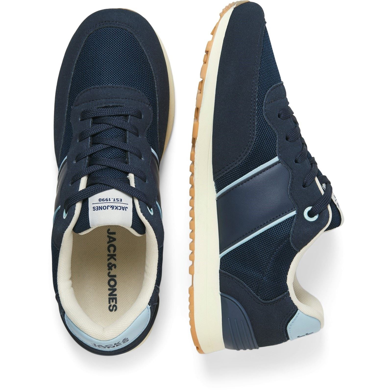 Jack & Jones Spirit Runner Blazer En Polyuréthane Pour Homme/baskets Glacier Ice En Couleur Bleu Marine
