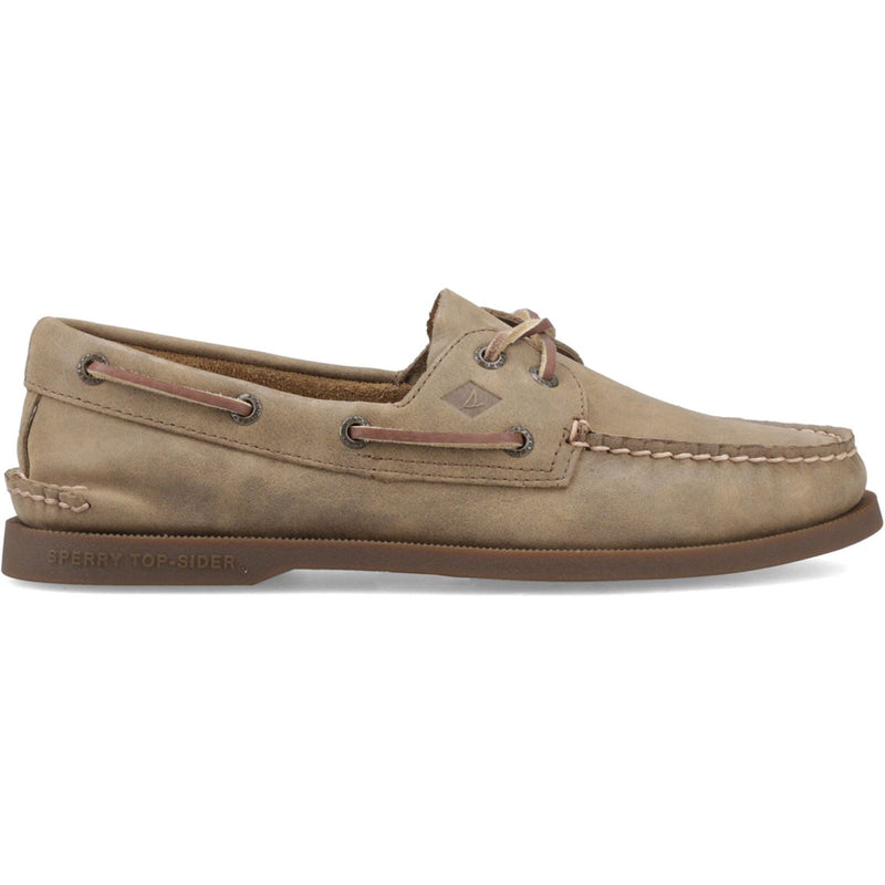 Sperry Authentic 2 Eye Chaussures De Bateau En Cuir Pour Hommes Couleur Tan