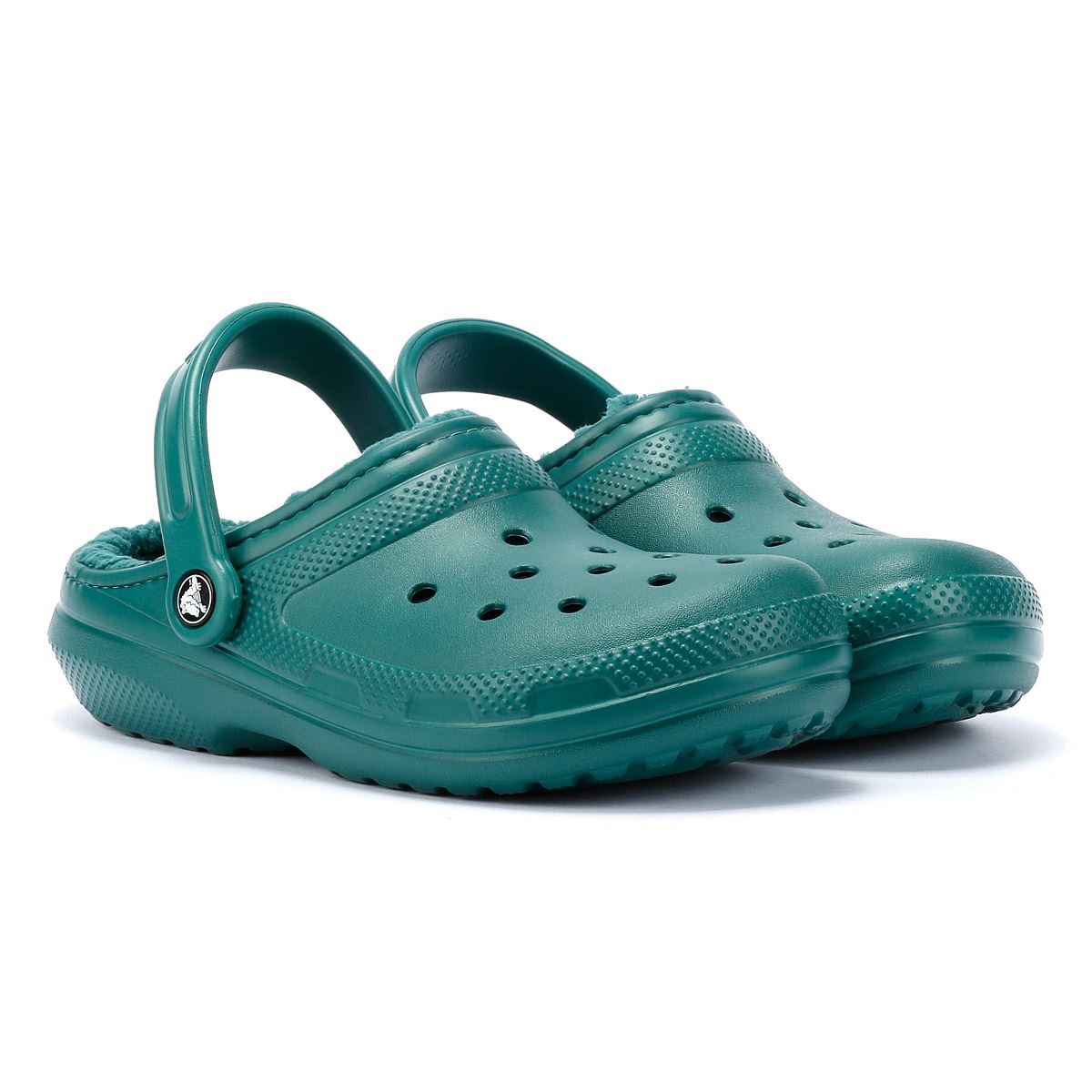 Crocs Classic Lined Sandales Vertes Pour Femmes