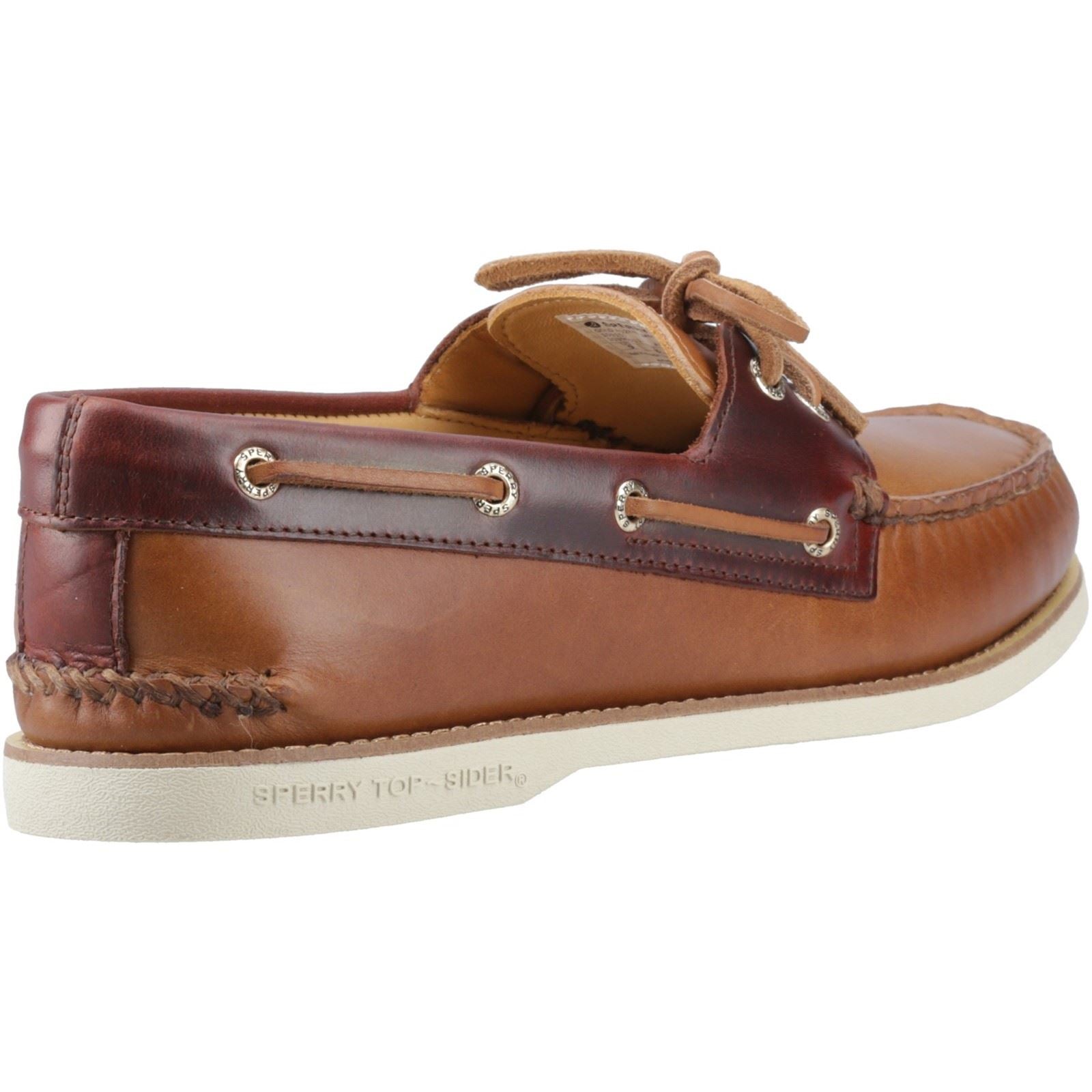 Sperry Authentic Gold Cup Chaussures Bateau En Cuir Pour Homme, Marron Clair/Marron