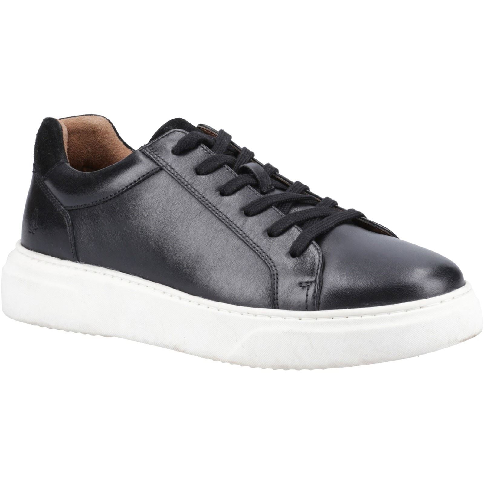 Hush Puppies Whelan Baskets En Cuir Noir Pour Hommes