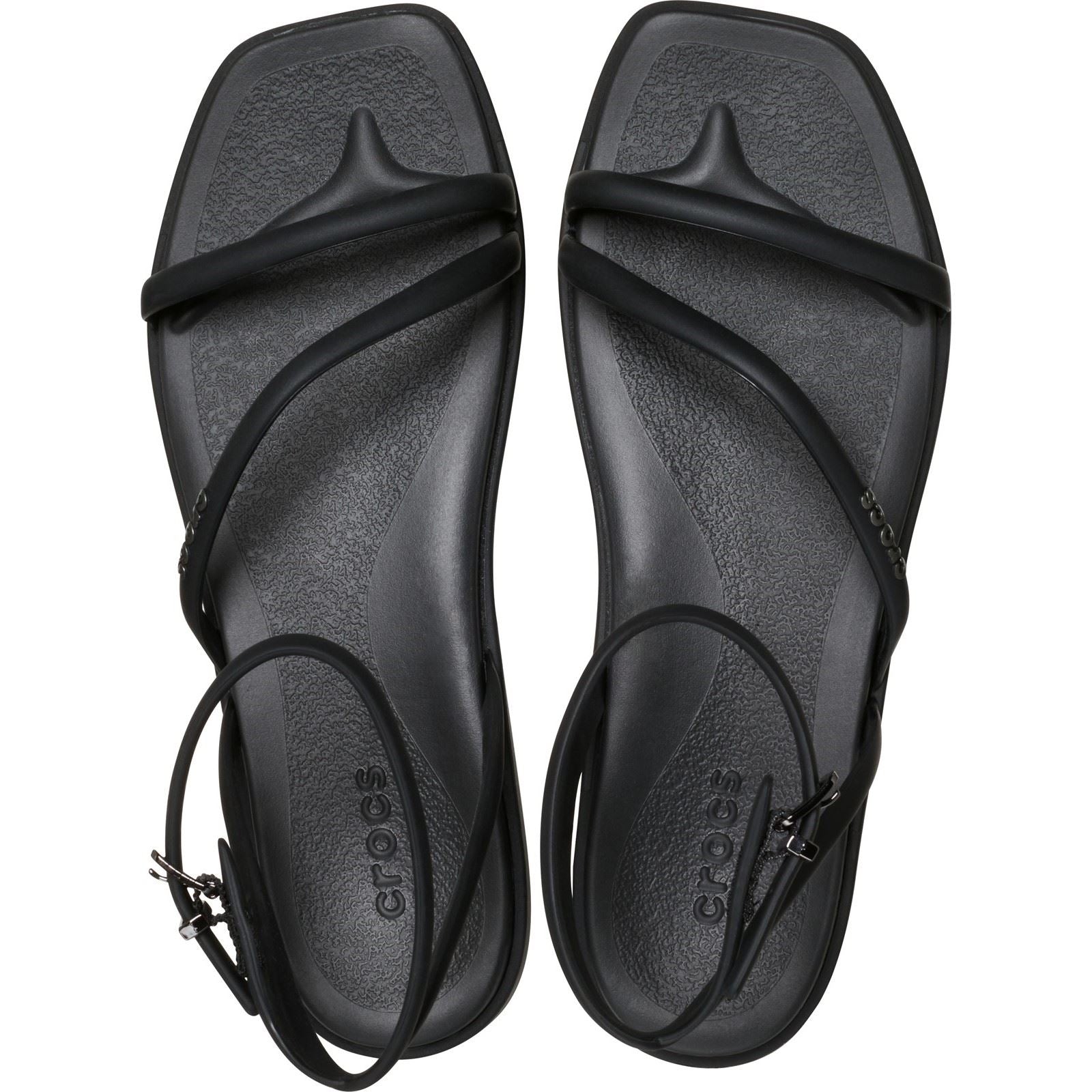 Crocs Miami Toe Loop Sandales Noires Pour Femmes En Eva
