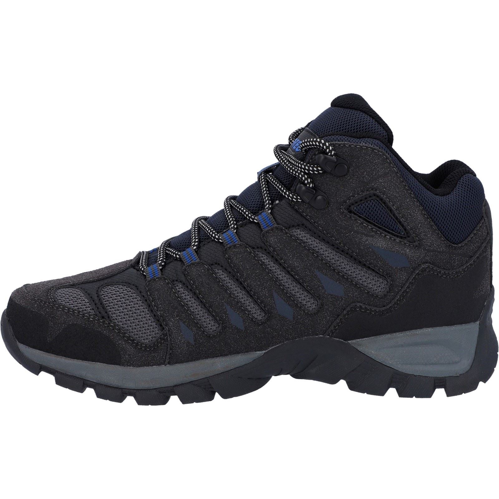 Hi-Tec Corzo Mid Bottes De Randonnée Pour Hommes En Polyuréthane Couleur Charbon/Marine
