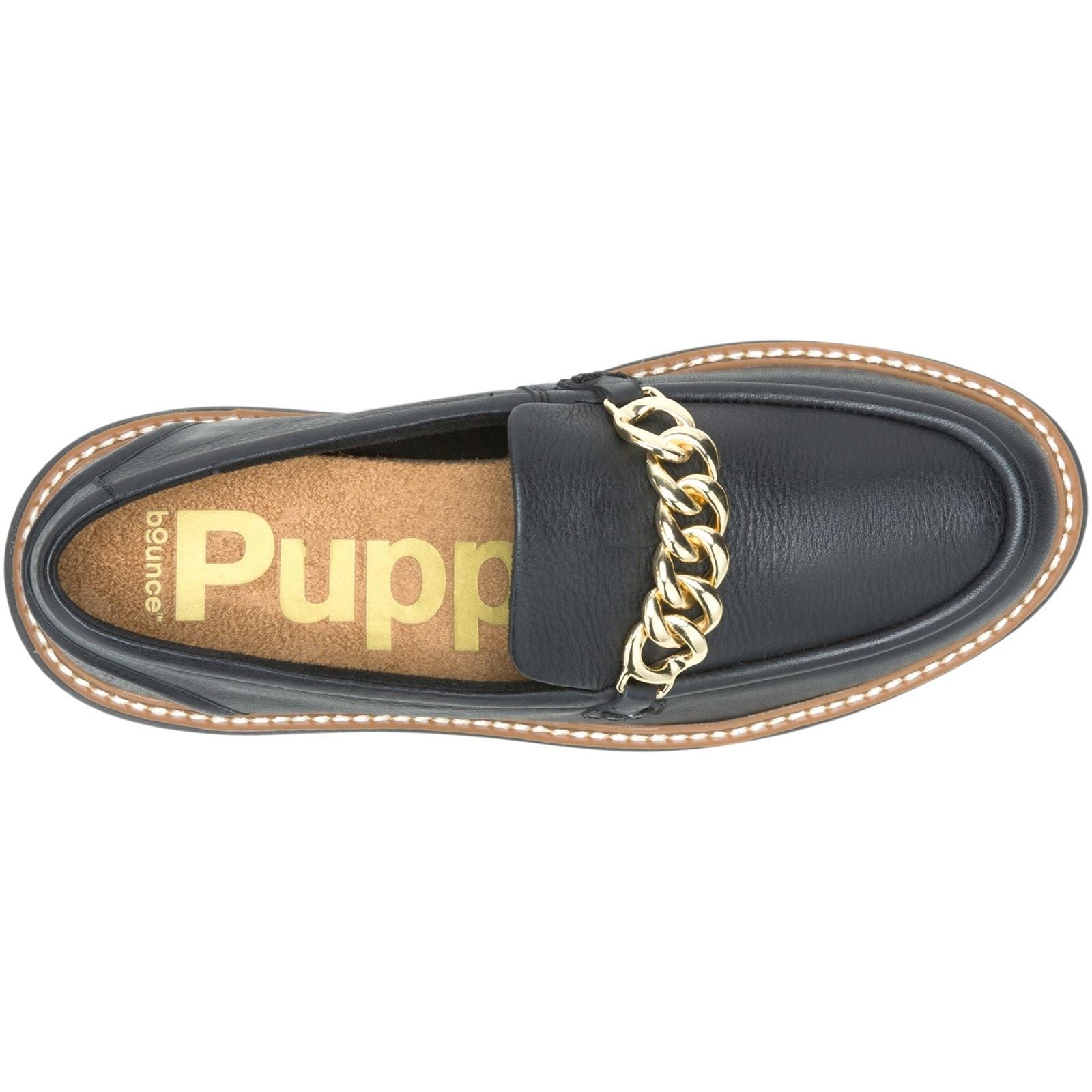 Hush Puppies Jodie Mocassins Noirs Pour Femmes En Cuir