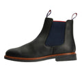 Ben Sherman Walker Chelsea Bottes Noires En Cuir Pour Hommes