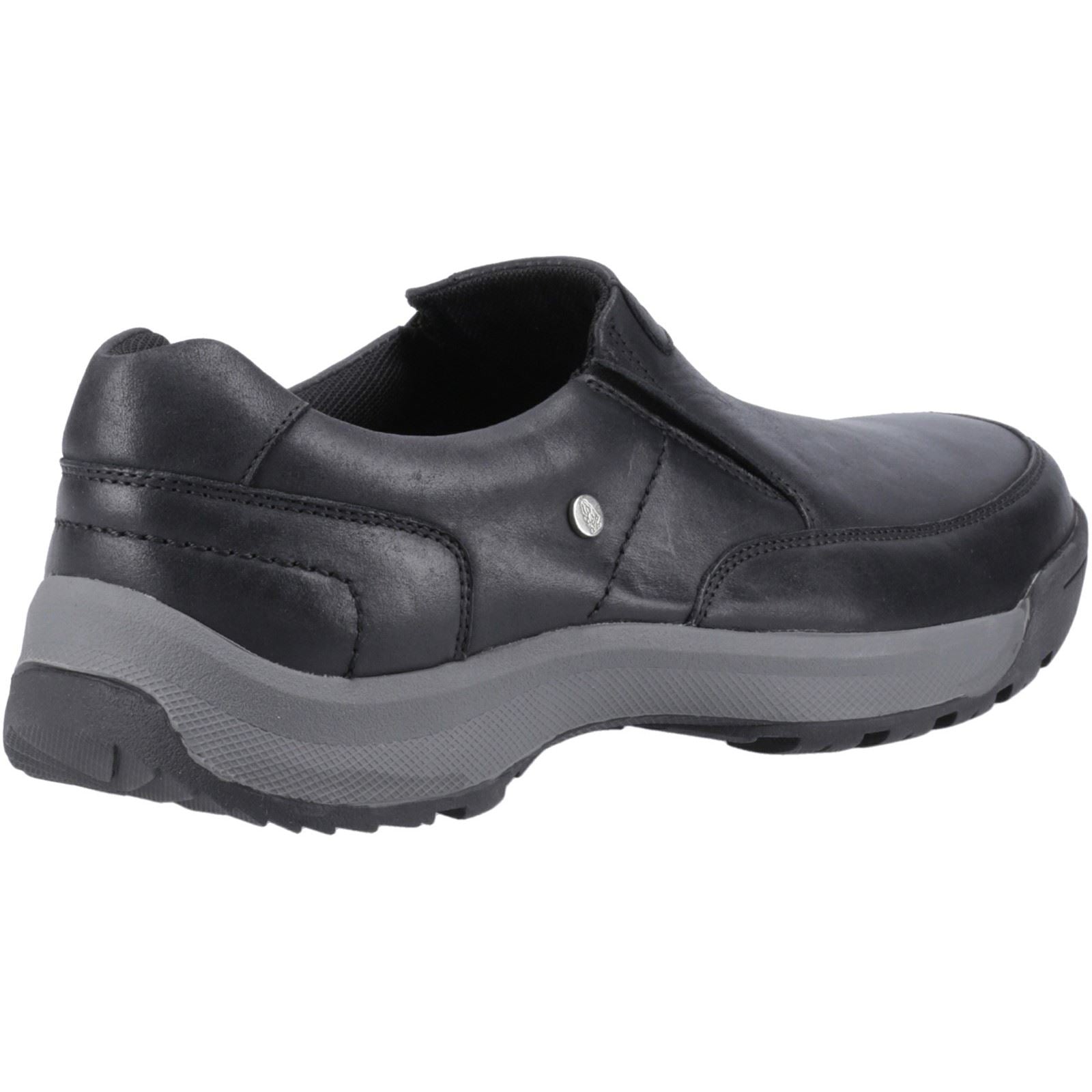 Hush Puppies Vaun Mocassins Noirs En Cuir Pour Hommes