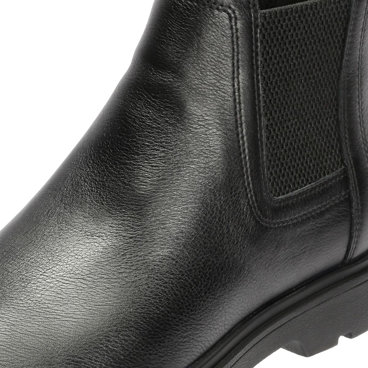 Geox Spherica EC1 C Tumble Bottes Noires En Cuir Pour Hommes