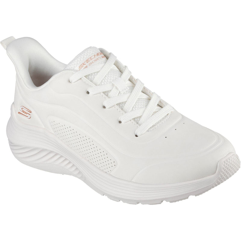 Skechers BOBS Sport Squad Waves Just Wading Baskets Blanches Pour Femmes En Matière Synthétique