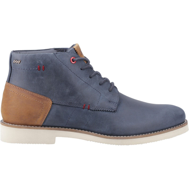 Pod Aries Bottes En Cuir Bleu Marine Pour Hommes