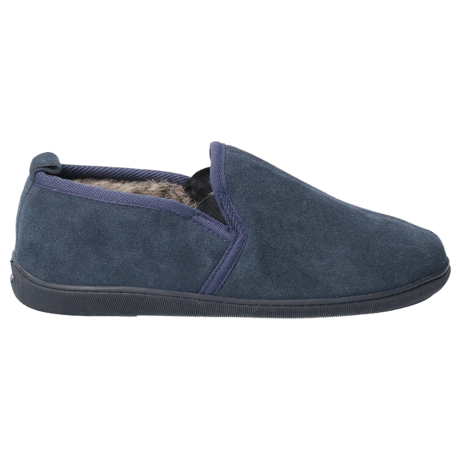 Hush Puppies Arnold Chaussons En Daim Pour Hommes, Bleu Marine