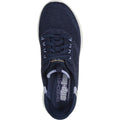 Skechers Ultra Flex 3.0 Easy Step Baskets Femme En Toile Bleu Marine/Lavande