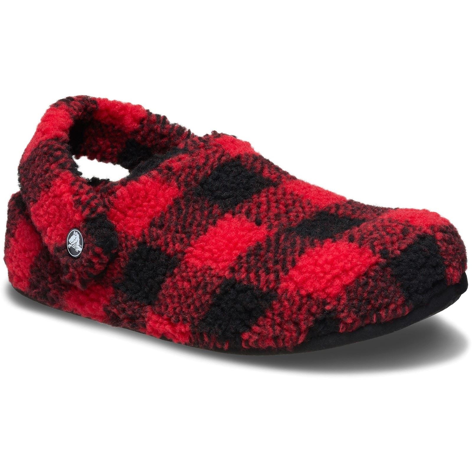 Crocs Classic Cozzzy Chaussons De Style Universitaire Pour Hommes En Polyester Rouge/noir